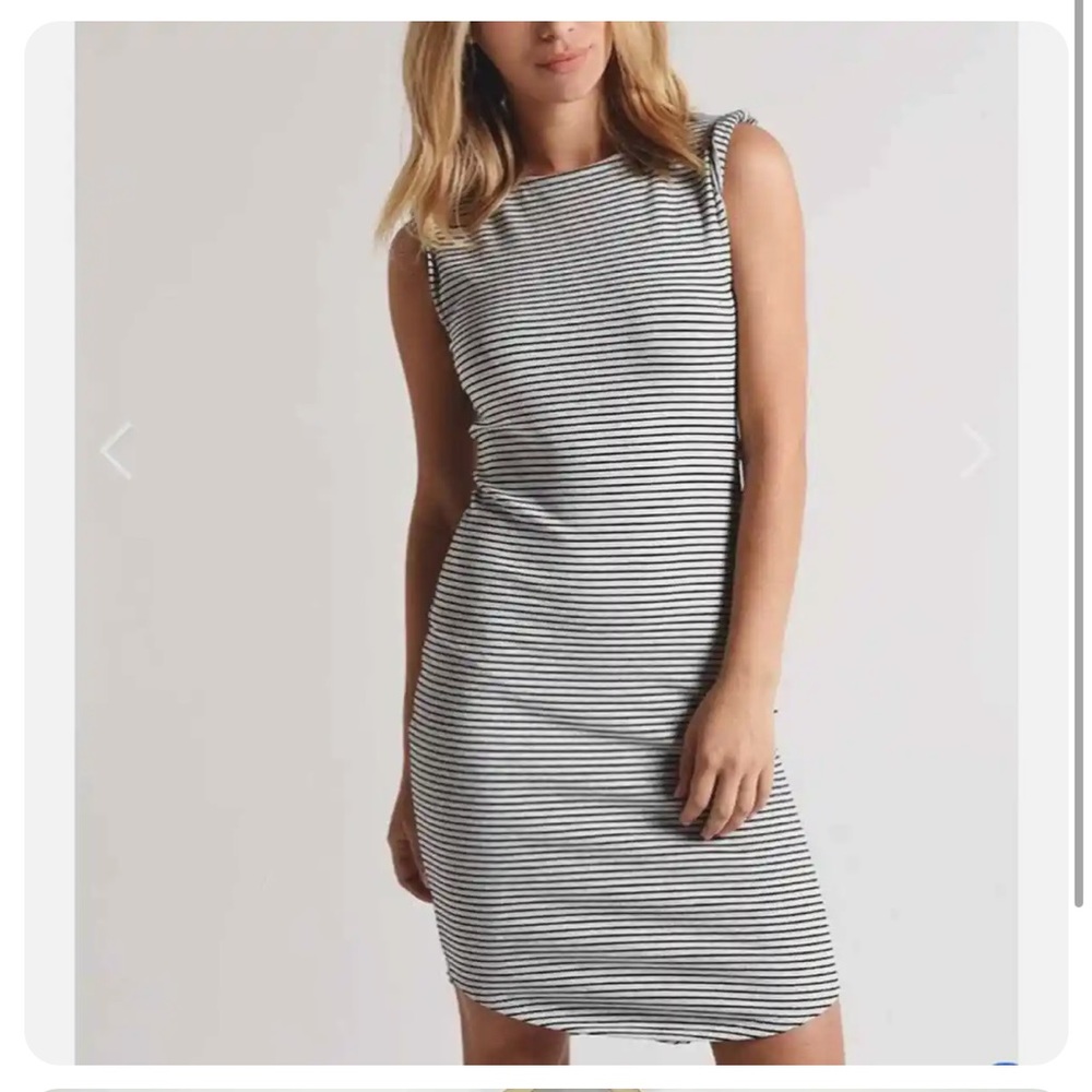 cupcakes & cashmere Black and White Striped Mini Dress